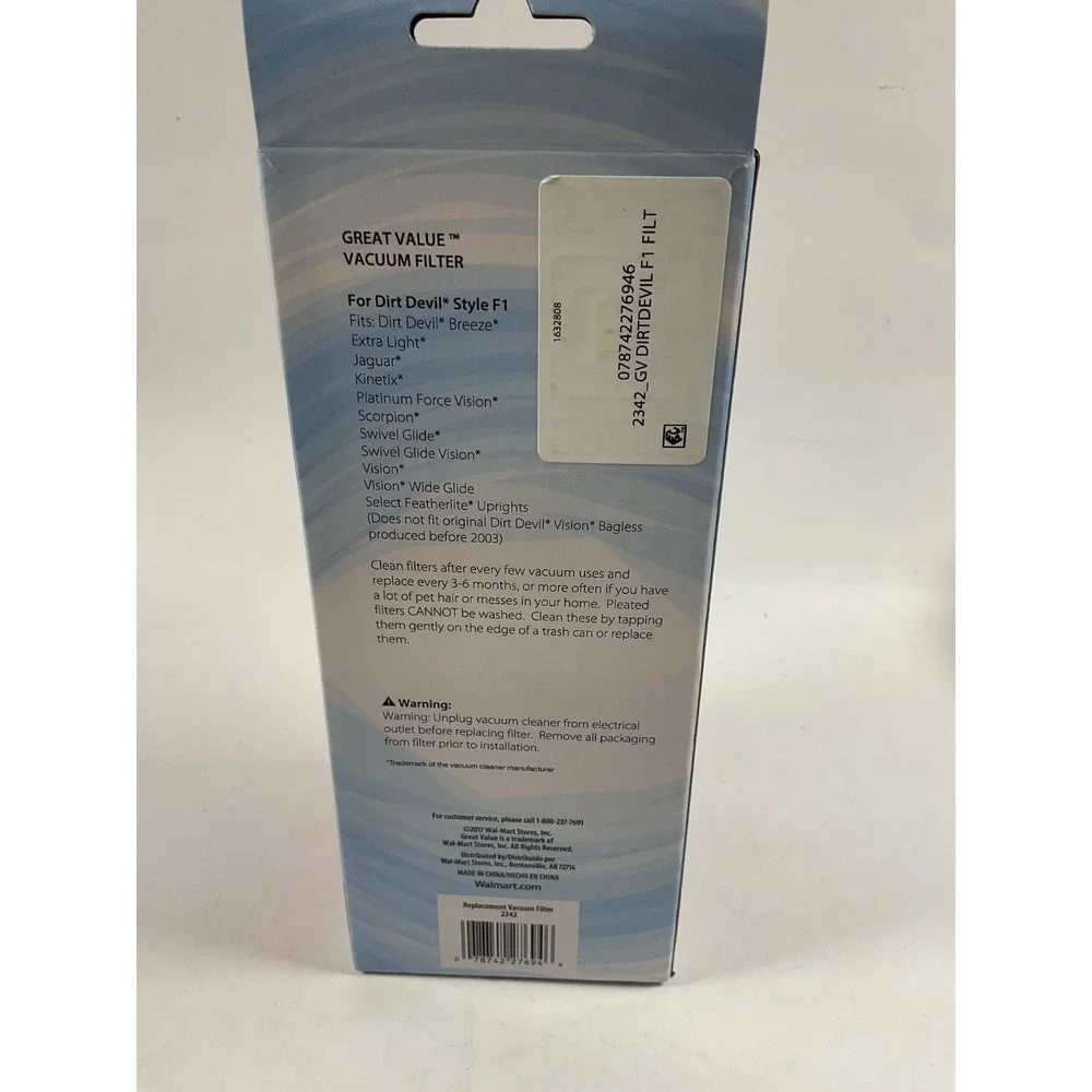 New Great Value Replacement Vacuum Filter For Dirt Devil Style F1